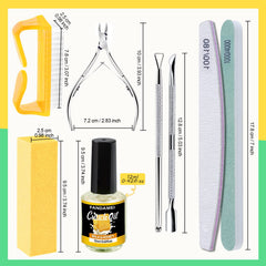 FANDAMEI 100/180 grit double-sided nail files for shaping natural or fake nails.