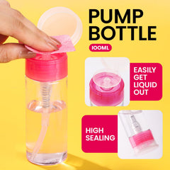 Fandamei polish remover pump bottle provides controlled dispensing