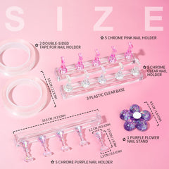 Porta uñas práctica rosa aurora de Fandamei para pruebas rápidas.