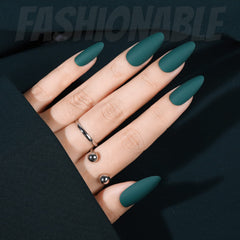 Fandamei almond plum matte press‑on nails for evening looks