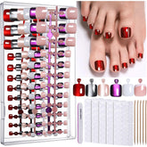 Fandamei cat eye red toenails show vibrant shimmer for evening looks