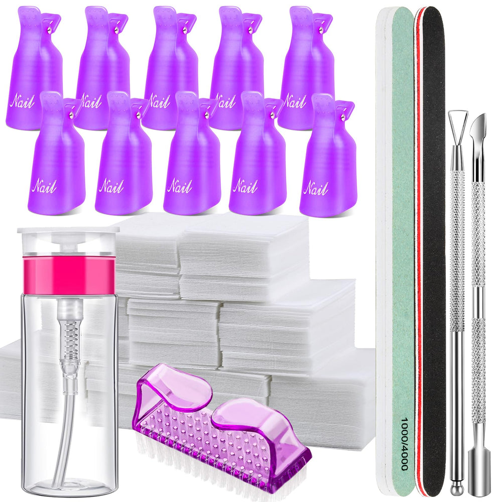 FANDAMEI purple nail clips securely hold fingers during gel removal