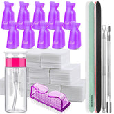 FANDAMEI purple nail clips securely hold fingers during gel removal