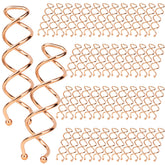 Fandamei rose gold spiral hair pin close-up showing secure grip for all hair types.