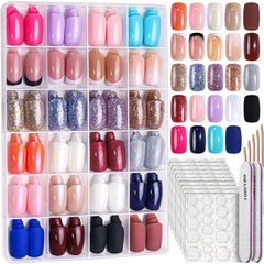 Fandamei Uñas postizas: 24 colores para combinar con cualquier look.