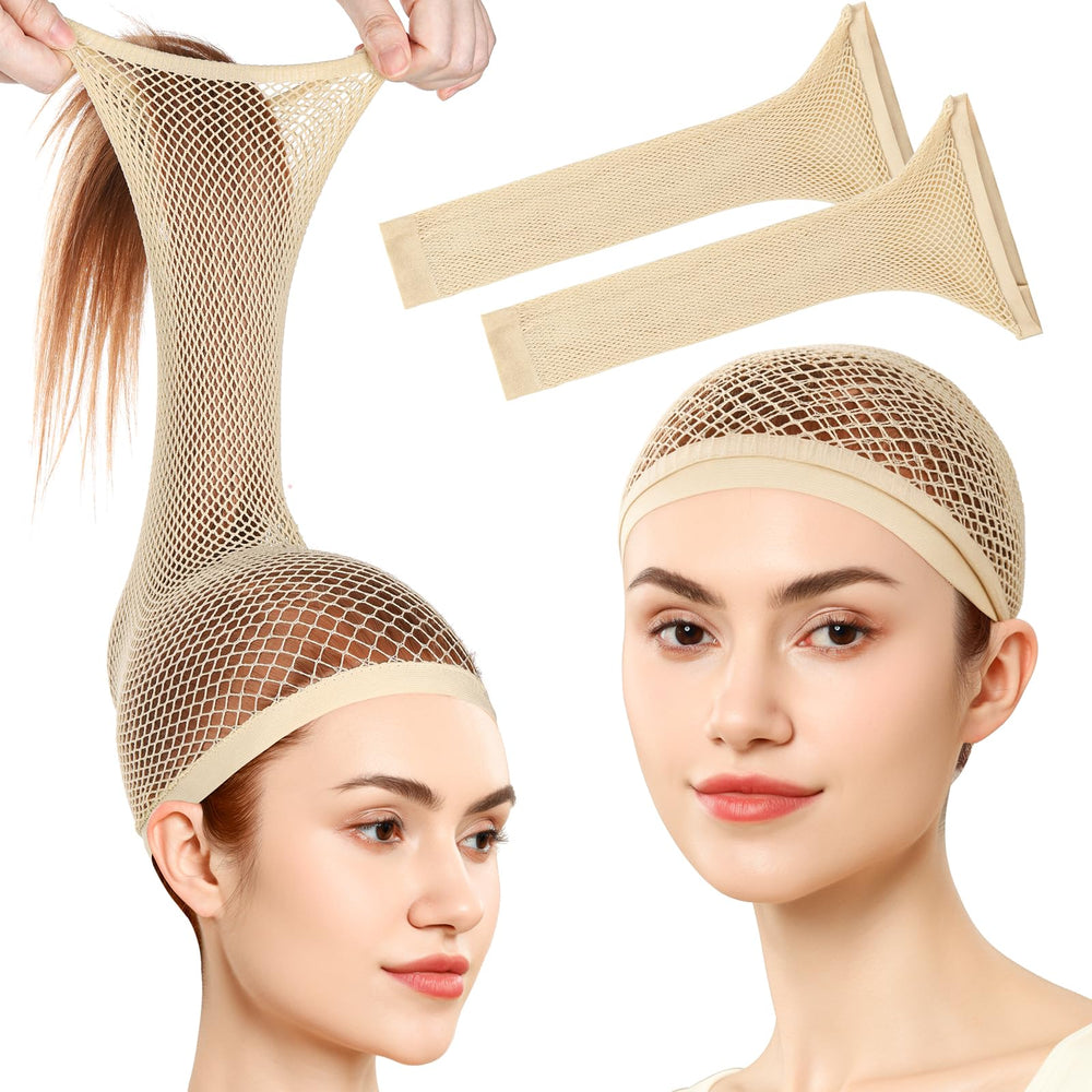 Fandamei wig cap with double-layer open ends for a comfortable wig base
