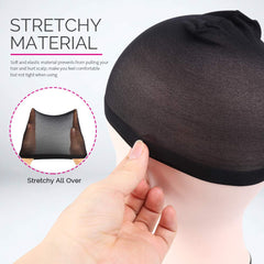 Fandamei wig cap thick elastic band protects skin from itchy lace fronts.