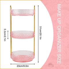 Fangoo 360-degree rotation makeup organizer allows quick item retrieval while saving counter space.