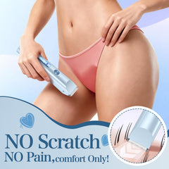 FANKRUAI 2in1 electric razor blue front view for body and bikini line grooming