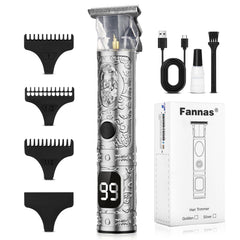Fannas cordless hair clippers with USB charging for travel use.