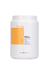Fanola Deep Conditioning Hair Mask bottle pour for intense hydration on damaged hair.