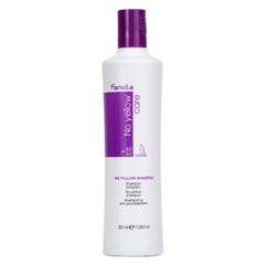 Fanola No Yellow champú violeta platino neutraliza tonos amarillos para cabello rubio