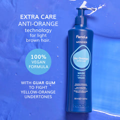 Fanola Wonder No Orange enhances gloss for color-treated hair.