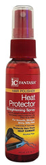 Fantasia IC heat protector bottle for frizz-free straightening and shine.