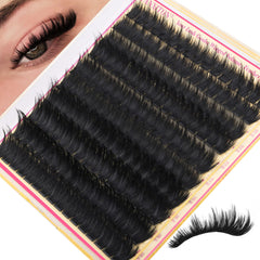 FANXITON 300D spiky lash clusters 10mm for dramatic at-home lashes.