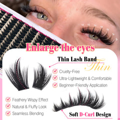 FANXITON 3D volume clusters delivering fluffy wispy look with easy DIY application