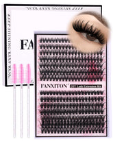 FANXITON DIY lash extension kit with 280 clusters for salon-quality volume at home