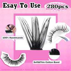 FANXITON eyelash cluster brush to tidy and separate lashes.