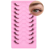 FANXITON Half Lashes offer a natural look with a wispy cat-eye for daily wear.