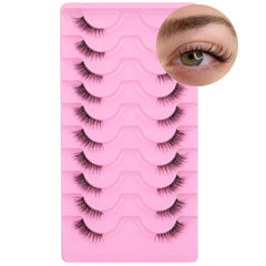 FANXITON Half Lashes offer a natural look with a wispy cat-eye for daily wear.