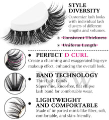 FANXITON three-piece lash brush set for precise cluster placement