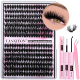 FANXITON lash clusters kit with 280 pieces for customizable DIY looks
