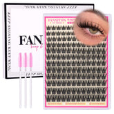 Fanxiton manga lash clusters kit packaging, beginner-friendly at-home lash solution.