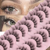 FanXiton Mink Lashes Clear Band cat-eye daily wear for a natural finish