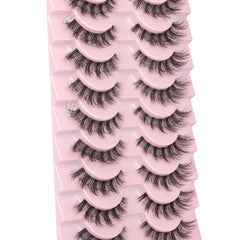 FanXiton Mink Lashes Clear Band 15mm wispy cat-eye look