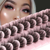 FANXITON mink lashes dramatic full 19mm for bold, eye-opening drama.