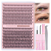 FANXITON natural DIY lash extension kit box with 280 clusters for easy at-home use