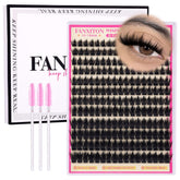 FANXITON spiky cluster design for lightweight, dimensional lashes in daily wear