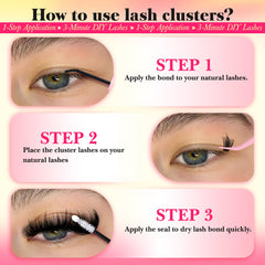 FANXITON waterproof lash clusters withstand sweat for all-day wear