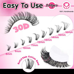 FANXITON wispy lash clusters 8-16mm for cat eye styles