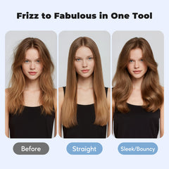 Farery five-heat-settings option shown for tailored styling choices.