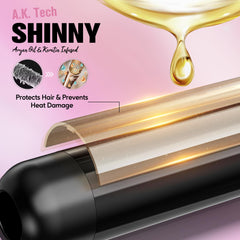Farery large barrel delivers big, bouncy curls with even heat.