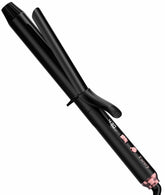 FARERY long barrel curling iron closeup highlighting the extended barrel for faster curls on long hair
