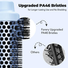 Farery Thermal Brush blue control panel showing adjustable heat for versatile styling