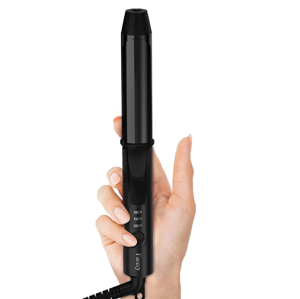 FARERY Travel Curling Iron with 1-inch barrel for quick root to tip curls.