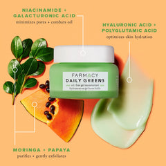 Farmacy Daily Greens supports skin balance for oily-prone complexions.