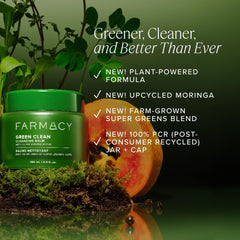 Emulsified milky texture as water is added during cleansing with Farmacy Green Clean Balm