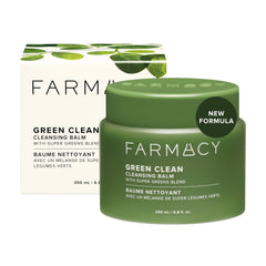 Farmacy Green Clean Balm jar closeup showing creamy texture for makeup removal