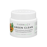Farmacy Green Clean remover jar shows balm texture and gentle makeup removal.