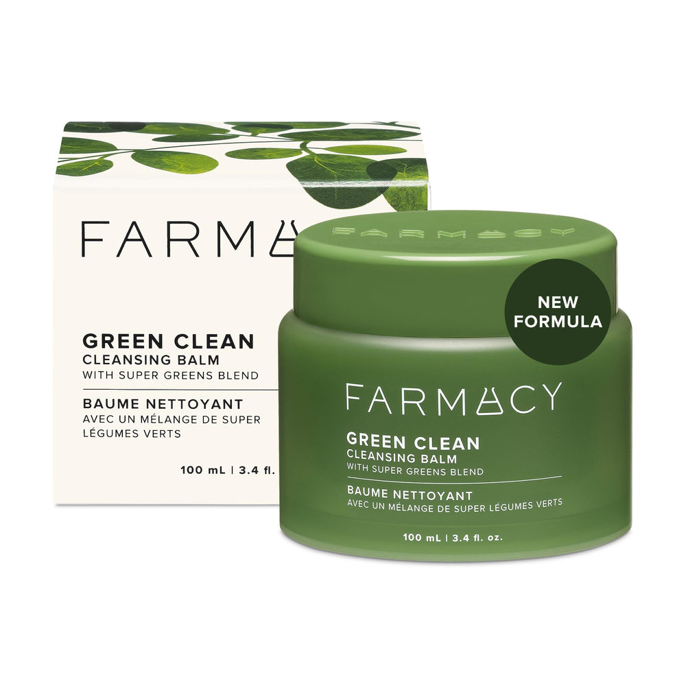 Farmacy Makeup Remover Cleansing Balm jar close-up showing silky texture for easy makeup removal