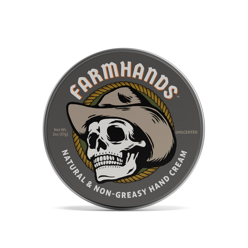 Farmhands whipped hand cream in a 2oz tin for quick hydration