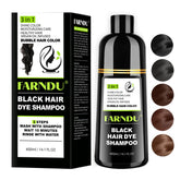 Farndu champú color canas, botella mostrando cobertura de canas