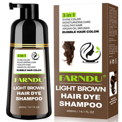 Farndu shampoo-tinte para cabello gris cubre canas rápidamente