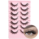 FARRED natural wispy cat-eye lashes 14mm for a lifted, defined gaze.