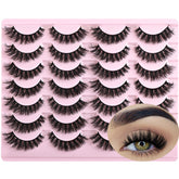 FARRED Wispy Mink Lashes with fluffy outer flare for a brighter eye shape