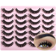 FARRED Wispy Mink Lashes with fluffy outer flare for a brighter eye shape
